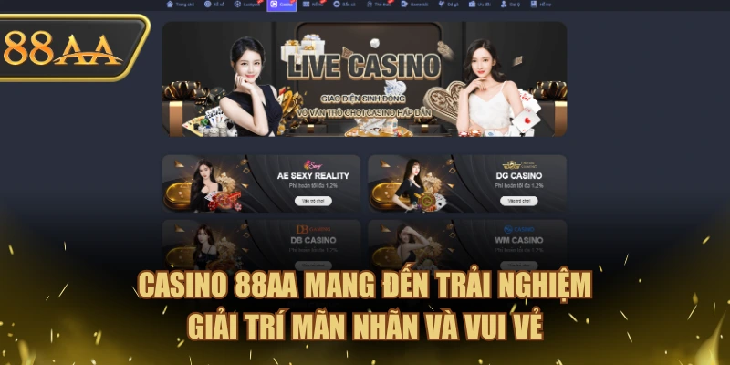 Loạt danh mục nổi bật 88AA đang cung cấp