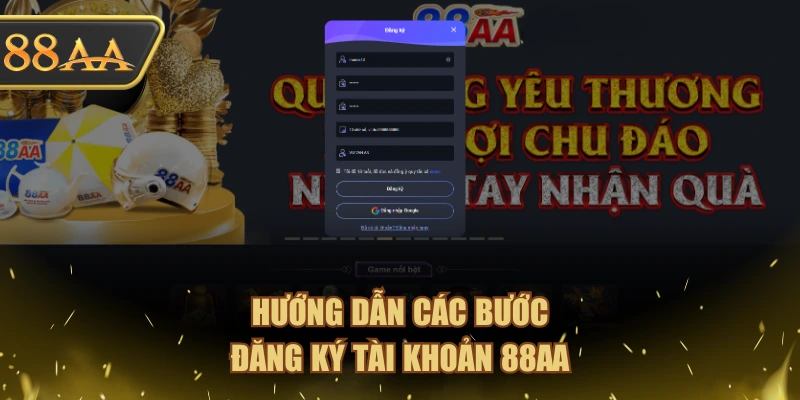 Hướng dẫn các bước đăng ký tài khoản 88AA